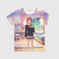 Футболка детская Дандадан Сиратори Айра смущается, цвет: 3D-принт