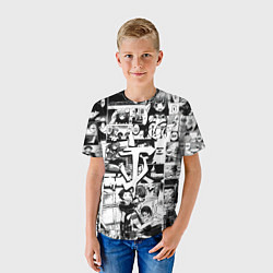 Футболка детская Doom anime black, цвет: 3D-принт — фото 2