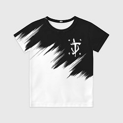Футболка детская Doom краски черно белый, цвет: 3D-принт