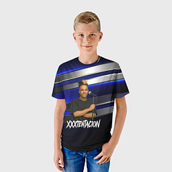 Футболка детская XXXTentacion с микрофоном довольный, цвет: 3D-принт — фото 2