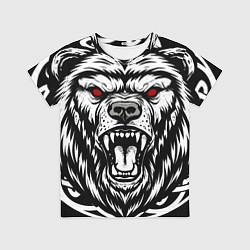 Футболка детская Яростный медведь, цвет: 3D-принт