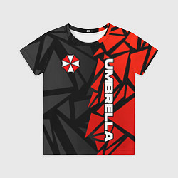 Детская футболка Umbrella corp - красные фрагменты