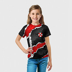 Футболка детская Umbrella corp - разрывы, цвет: 3D-принт — фото 2
