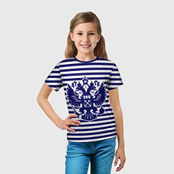 Футболка детская ВМФ - герб России, цвет: 3D-принт — фото 2