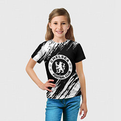 Футболка детская Chelsea краски текстура, цвет: 3D-принт — фото 2