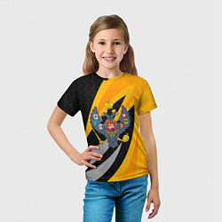 Футболка детская Российская империя - желтый спорт, цвет: 3D-принт — фото 2