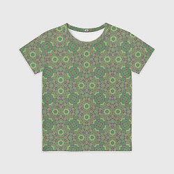Футболка детская Зелено-фиолетовый калейдоскоп, цвет: 3D-принт