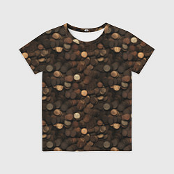 Футболка детская Монеты - паттерн, цвет: 3D-принт