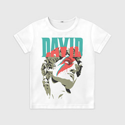 Футболка детская David Bowie статуя Давида, цвет: 3D-принт