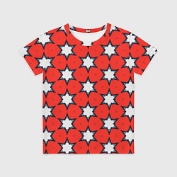 Детская футболка Звезды на красном