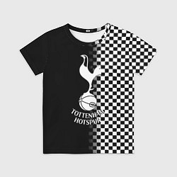 Футболка детская Тоттенхэм клетка шахматная, цвет: 3D-принт