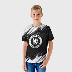 Футболка детская Chelsea штрихи красок текстура, цвет: 3D-принт — фото 2