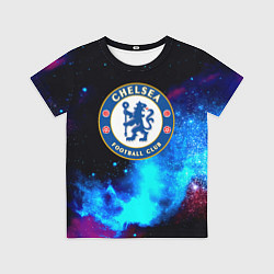 Футболка детская Челси неоновый космос, цвет: 3D-принт
