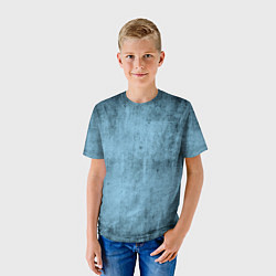 Футболка детская Текстура голубой бетон, цвет: 3D-принт — фото 2
