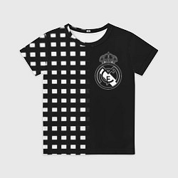 Футболка детская Real Madrid клетка, цвет: 3D-принт