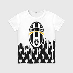 Футболка детская Ювентус краски люди текстура, цвет: 3D-принт