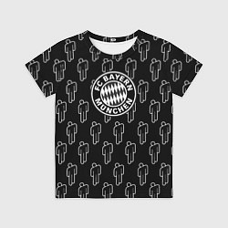 Футболка детская Бавария Мюнхен люди паттерн, цвет: 3D-принт