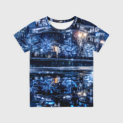 Футболка детская Новогодняя ночная Москва, цвет: 3D-принт