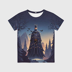 Футболка детская Новогодний Бэтмен, цвет: 3D-принт