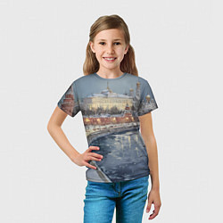 Футболка детская Новогодние праздники в Москве, цвет: 3D-принт — фото 2