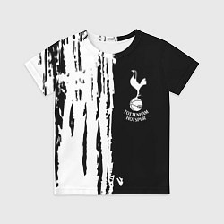 Футболка детская Tottenham Hotspur белые краски, цвет: 3D-принт