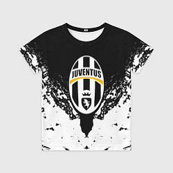 Футболка детская Ювентус краски всплеск текстура, цвет: 3D-принт