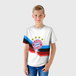 Футболка детская Бавария Мюнхен геометрия спорт, цвет: 3D-принт — фото 2