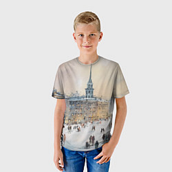 Футболка детская Снежный зимний Питер, цвет: 3D-принт — фото 2