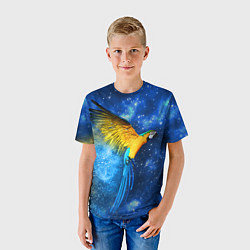 Футболка детская Космический попугай, цвет: 3D-принт — фото 2