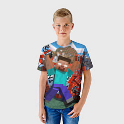 Футболка детская Minecraft Man, цвет: 3D-принт — фото 2