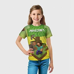 Футболка детская Minecraft Tree, цвет: 3D-принт — фото 2
