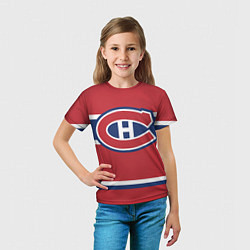 Футболка детская Montreal Canadiens, цвет: 3D-принт — фото 2