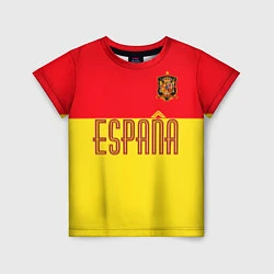 Футболка детская Сборная Испании: Евро 2016, цвет: 3D-принт
