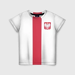 Футболка детская Сборная Польши по футболу, цвет: 3D-принт