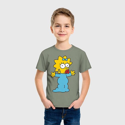 Детская футболка Maggie Simpson / Авокадо – фото 3