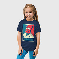 Футболка хлопковая детская Zoidberg: Why not?, цвет: тёмно-синий — фото 2