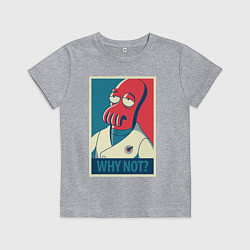 Футболка хлопковая детская Zoidberg: Why not?, цвет: меланж