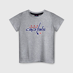 Футболка хлопковая детская Washington Capitals, цвет: меланж