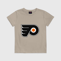 Футболка хлопковая детская Philadelphia Flyers, цвет: миндальный