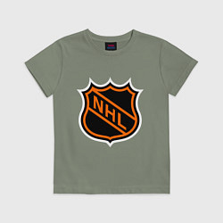 Футболка хлопковая детская NHL, цвет: авокадо