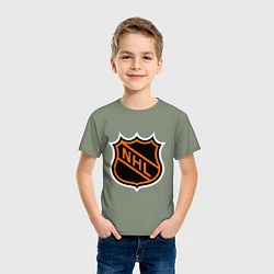 Футболка хлопковая детская NHL, цвет: авокадо — фото 2