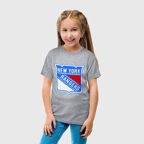 Детская футболка New York Rangers / Меланж – фото 4