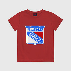 Футболка хлопковая детская New York Rangers, цвет: красный