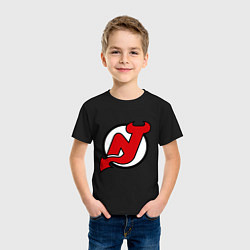 Футболка хлопковая детская New Jersey Devils, цвет: черный — фото 2