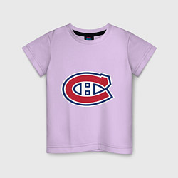 Футболка хлопковая детская Montreal Canadiens, цвет: лаванда