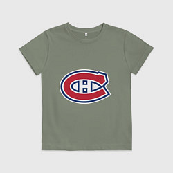 Футболка хлопковая детская Montreal Canadiens, цвет: авокадо