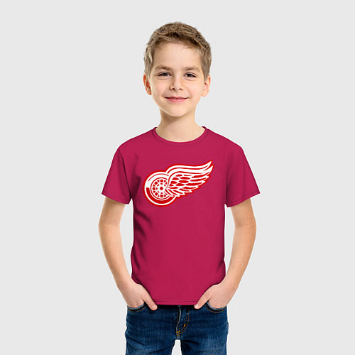 Детская футболка Detroit Red Wings / Маджента – фото 3