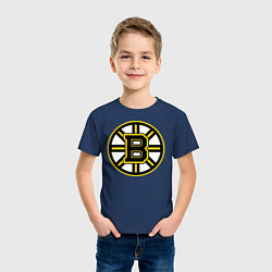 Футболка хлопковая детская Boston Bruins, цвет: тёмно-синий — фото 2