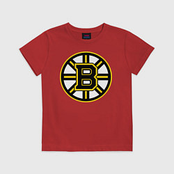Футболка хлопковая детская Boston Bruins, цвет: красный