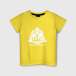 Футболка хлопковая детская UAC, цвет: желтый